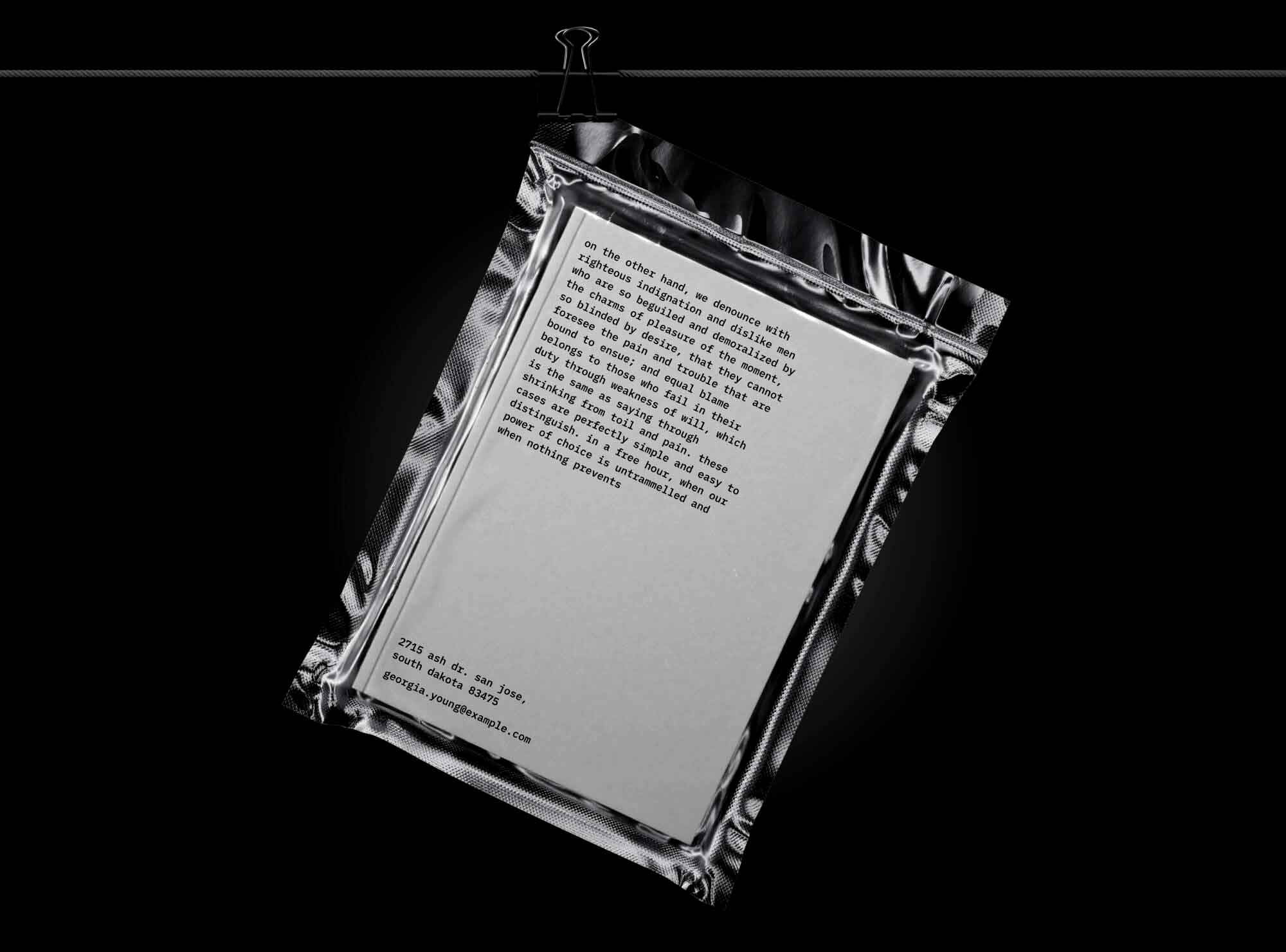 Magazine in Plastic Package Mockup