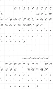 Mapa de caracteres da fonte Making the Quality