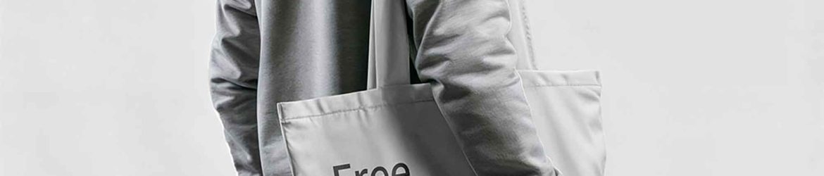 Man Carrying Tote Bag Mockup