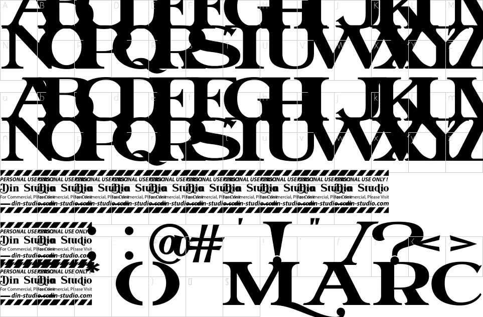 Mapa de caracteres da fonte Marcelo Font | 1001 Free Fonts