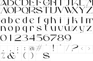 Mapa de caracteres da fonte Masko Font | 1001 Free Fonts