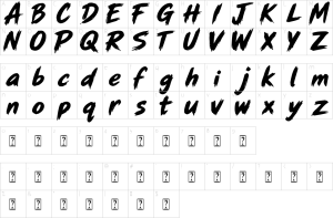 Mapa de caracteres da fonte Master Victory Font | 1001 Free Fonts
