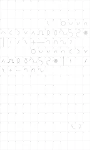 Mapa de caracteres da fonte Maternellecolor Graphisme 2