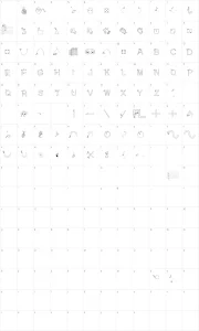 Mapa de caracteres da fonte Maternellecolor Graphisme