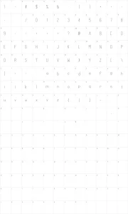 Mapa de caracteres da fonte Mathematical