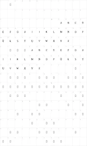 Mapa de caracteres da fonte Matrix