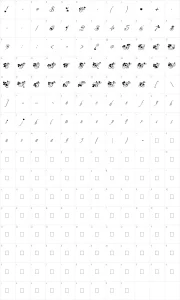 Mapa de caracteres da fonte MC Sweetie Hearts