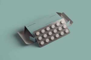 Medicine Box Packaging Mockup