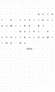 Mapa de caracteres da fonte Meroitic Demotic