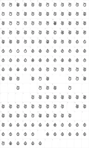 Mapa de caracteres da fonte Merry Xmas St
