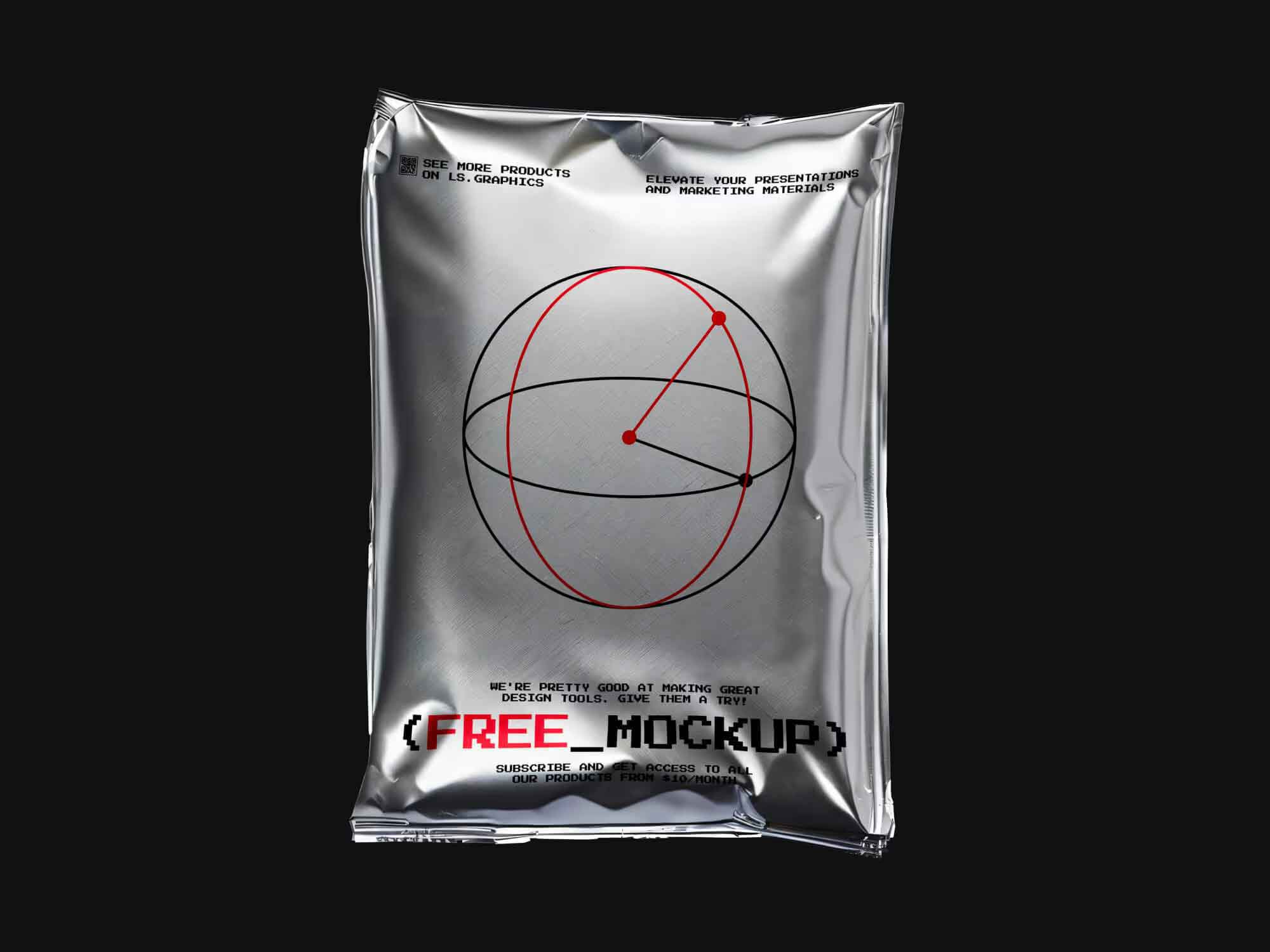 Metallic Bloated Package Mockup