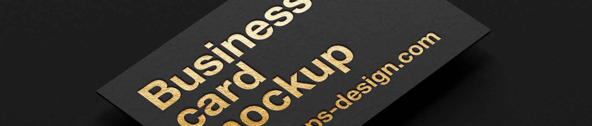 Metallic Foil Business Card Mockup