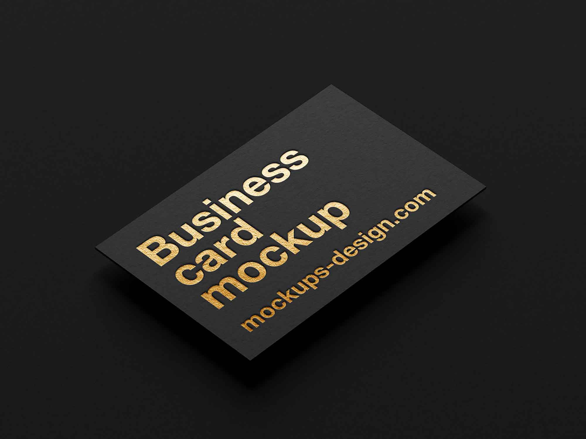 Metallic Foil Business Card Mockup