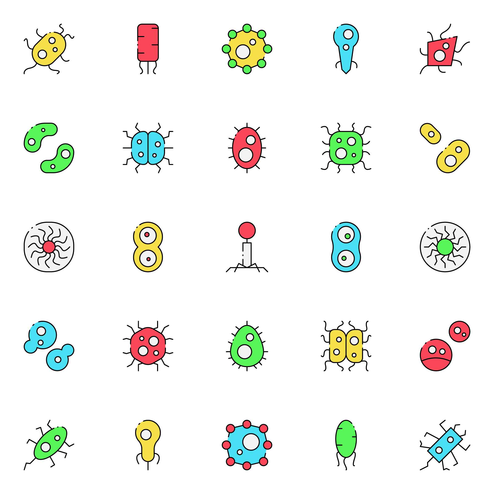 Microscopic Life Icons