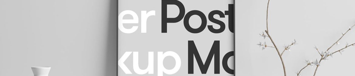 Minimal Poster on Table Mockup (PSD)