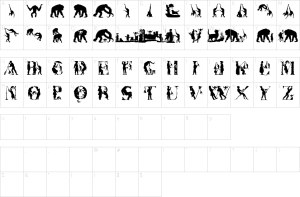 Mapa de caracteres da fonte MK Apish Font | 1001 Free Fonts