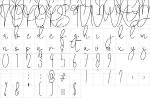 Mapa de caracteres da fonte Monday Font | 1001 Free Fonts