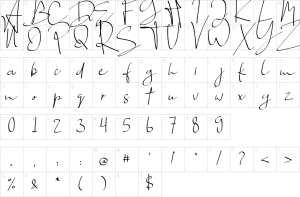 Mapa de caracteres da fonte Mongoill Font | 1001 Free Fonts