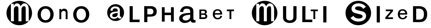 Mono Alphabet Multi Sized Font | 1001 Free Fonts