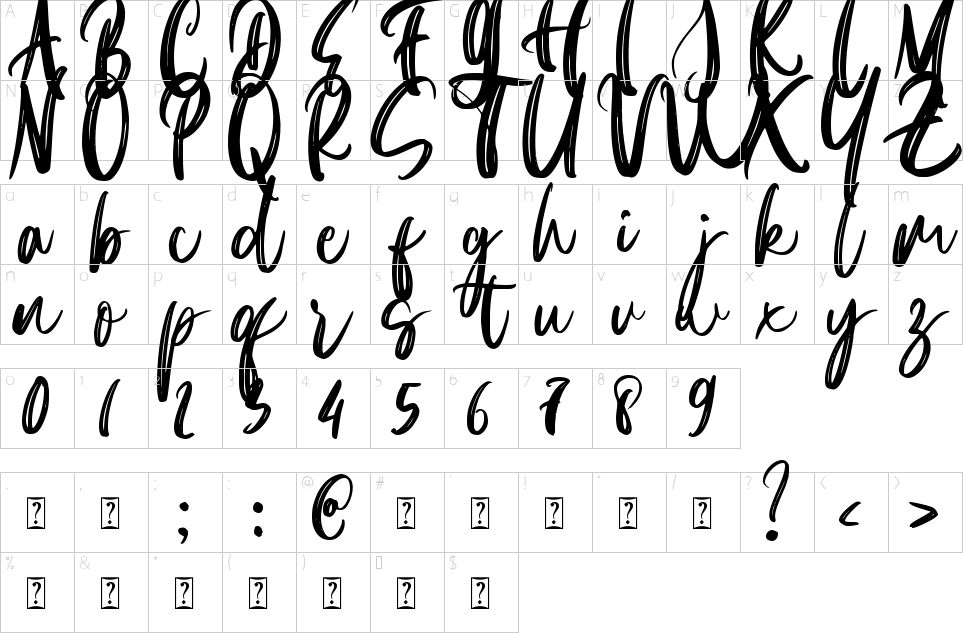 Mapa de caracteres da fonte Moon Stars Font | 1001 Free Fonts