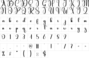 Mapa de caracteres da fonte Mother Font | 1001 Free Fonts