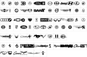 Mapa de caracteres da fonte Motorama Font | 1001 Free Fonts