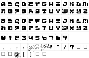 Mapa de caracteres da fonte Moultipass Font | 1001 Free Fonts