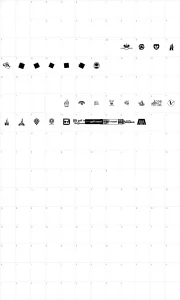 Mapa de caracteres da fonte Mouse Tags