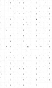 Mapa de caracteres da fonte Movie Letters