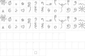 Mapa de caracteres da fonte MTF Chunkie Doodle Font | 1001 Free Fonts