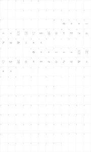 Mapa de caracteres da fonte MTF Itty Bitty Baby