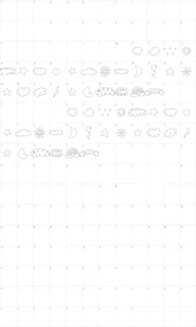 Mapa de caracteres da fonte MTF Sweet Sky Dings