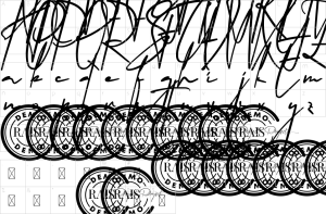 Mapa de caracteres da fonte Musical Theater Font | 1001 Free Fonts