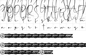 Mapa de caracteres da fonte My Journal Font | 1001 Free Fonts