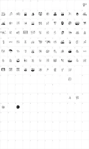 Mapa de caracteres da fonte New Aliens