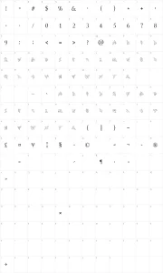 Mapa de caracteres da fonte No Name