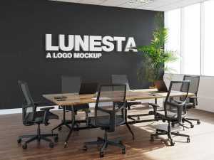 Office Conference Room Logo Mockup