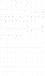 Mapa de caracteres da fonte Oh Samantha