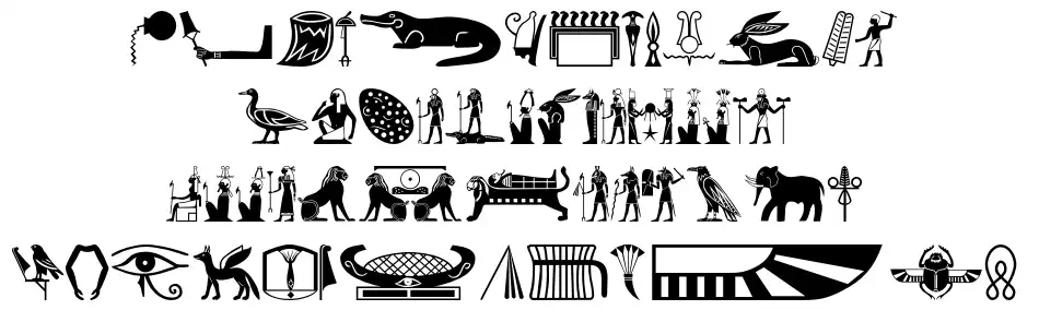 Old Egypt Glyphs