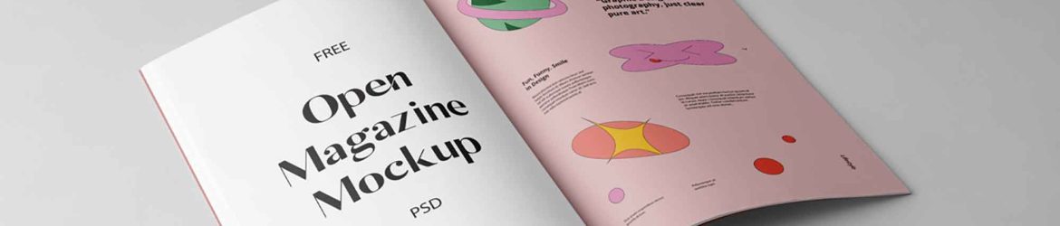 Open A4 Magazine Mockup Open A4 Magazine Mockup