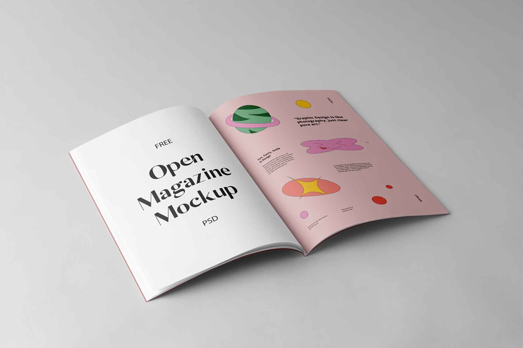 Open A4 Magazine Mockup
