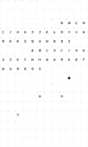 Mapa de caracteres da fonte Ornamental Initial