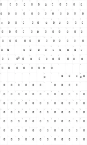 Mapa de caracteres da fonte Other Space