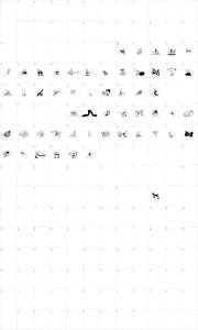 Mapa de caracteres da fonte OurLittleDarlings-One