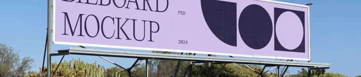 Outdoor Wide Billboard Mockup Outdoor Wide Billboard Mockup