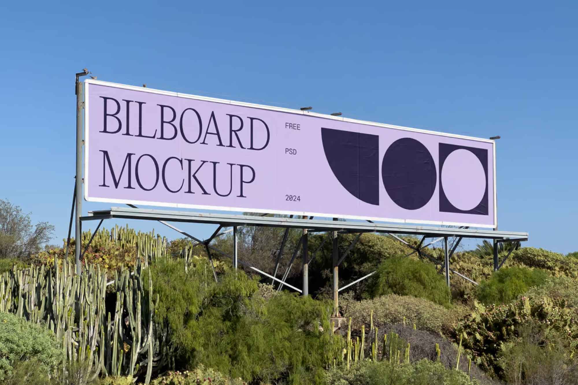 Outdoor Wide Billboard Mockup