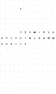 Mapa de caracteres da fonte Pansies 4 Sheila