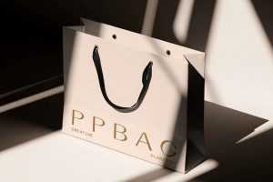 Paper Bag Mockup with Shadow Overlay