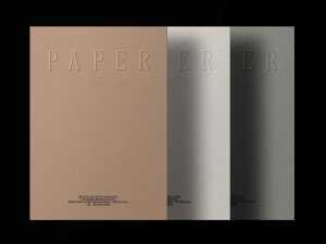 Paper on Black Background Mockup