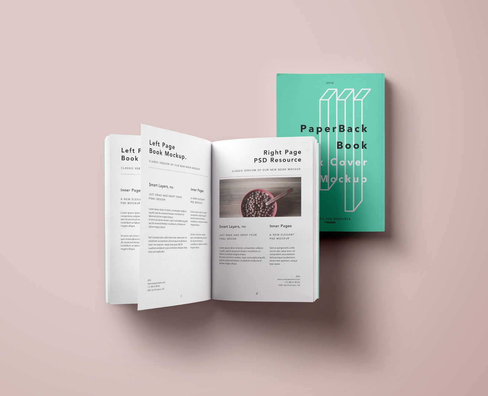 Paperback Book Softcover Book Mockup (PSD)